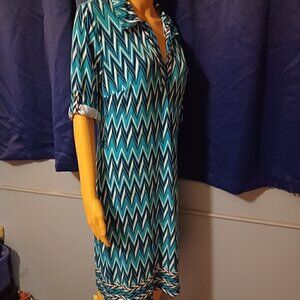 Mile Gabrielle Blue Casual Dress - L
